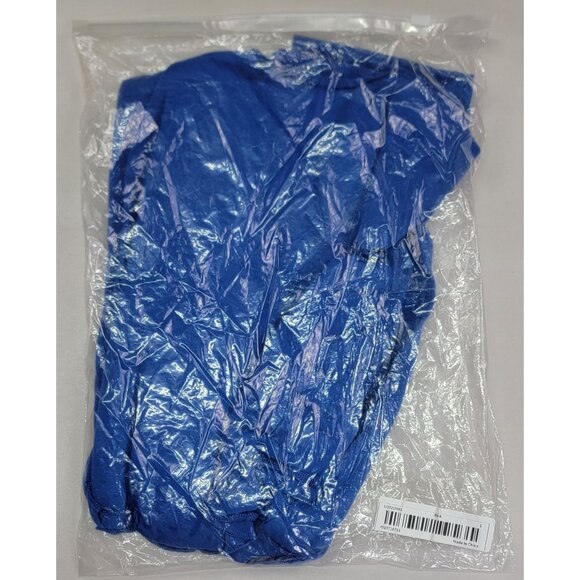 Crop Top Blue Long Sleeve Womens Large 100% Polyester New in Bag - Picture 5 of 7